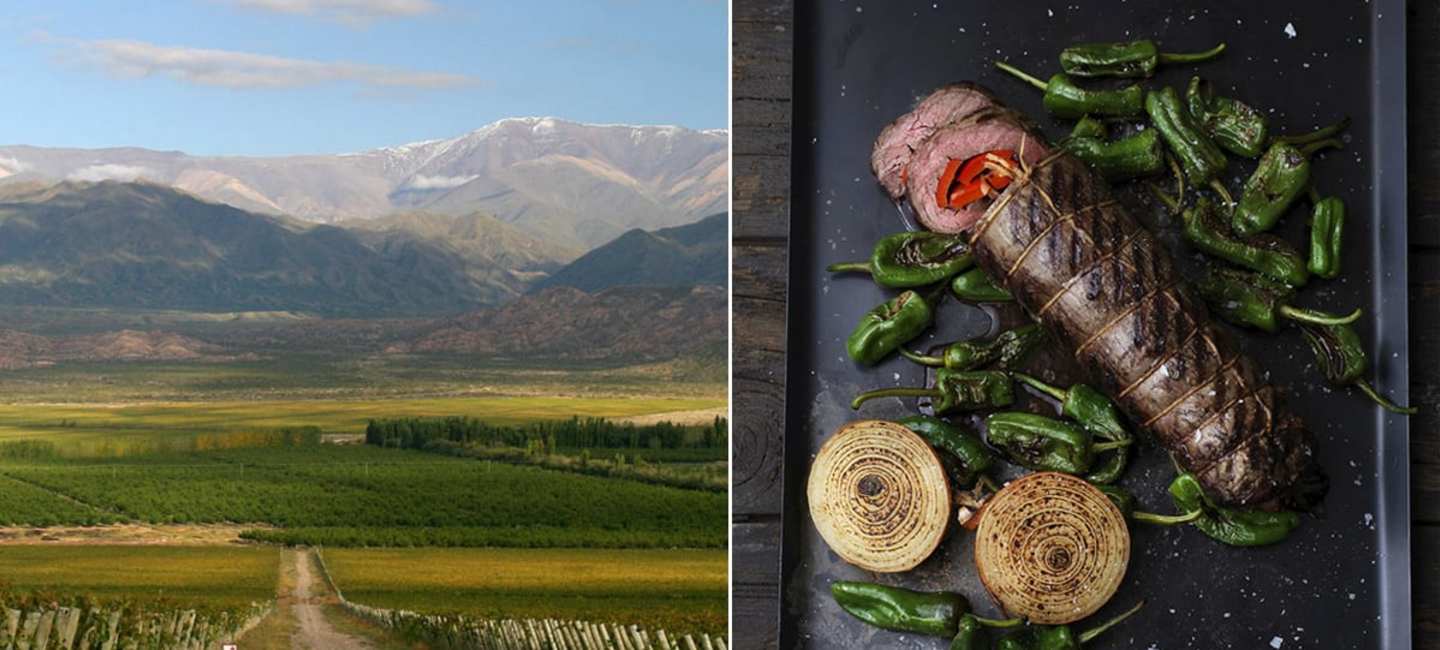 Vy från Argentina och kötträtten Matambre