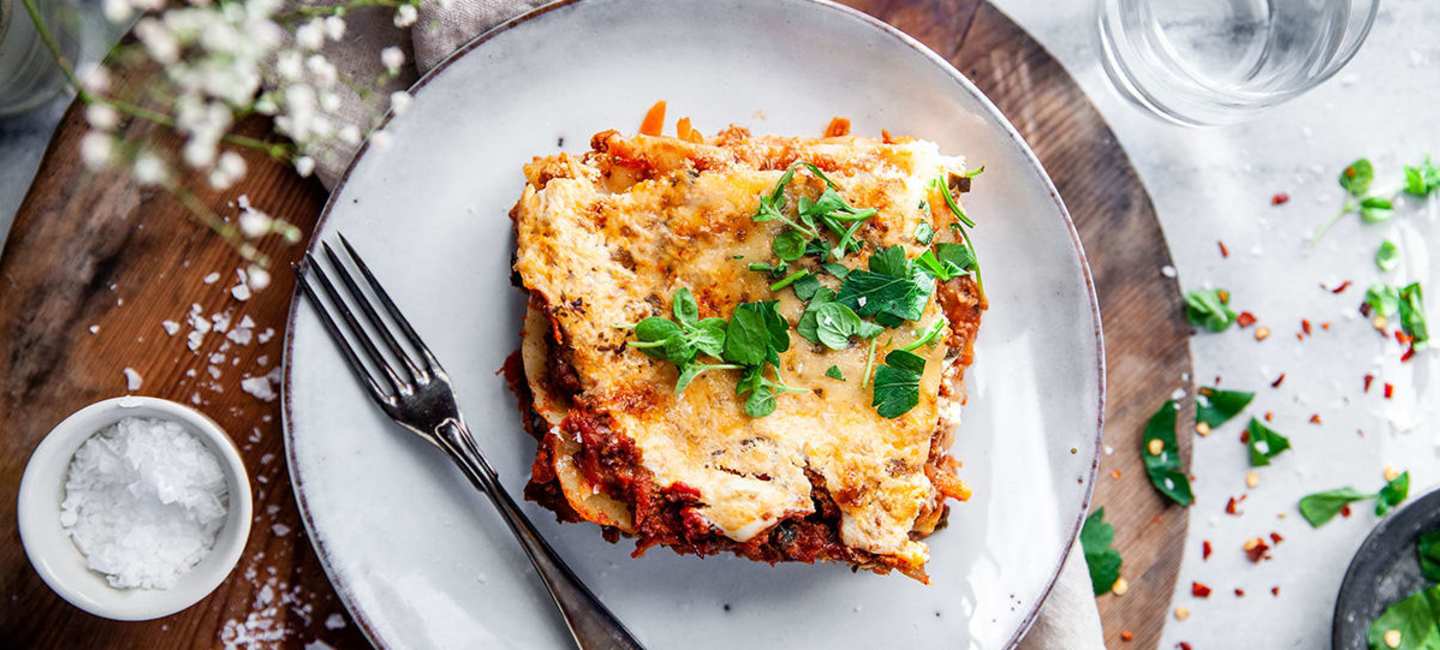 Mustig lasagne kryddad med chili