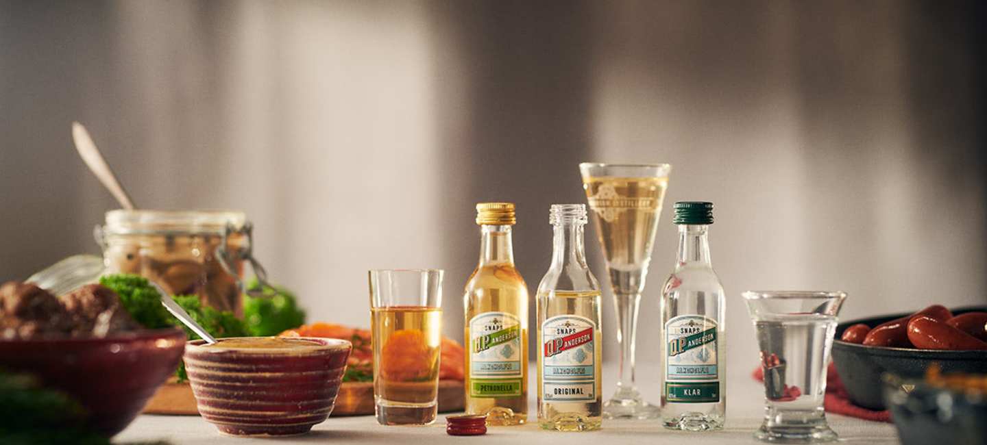 O.P. Andersons alkoholfria sortiment småflaskor
