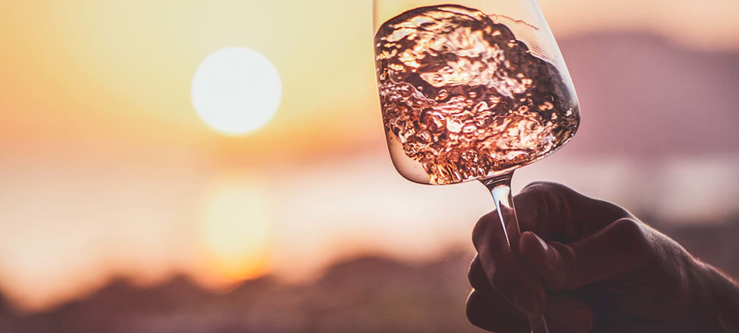 Ett glas rosé