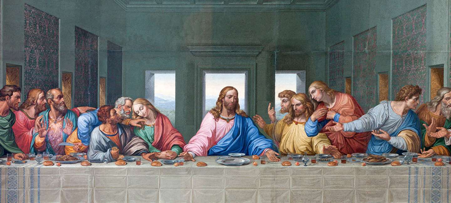 Målningen sista måltiden av Leonardo Da Vinci