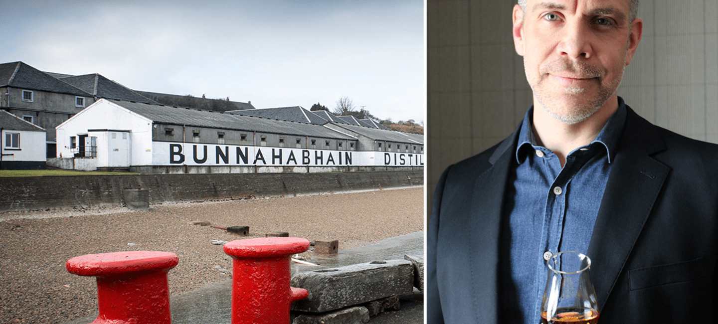 Destilleriet Bunnahabhain på Islay och skribenten Daniel Winter
