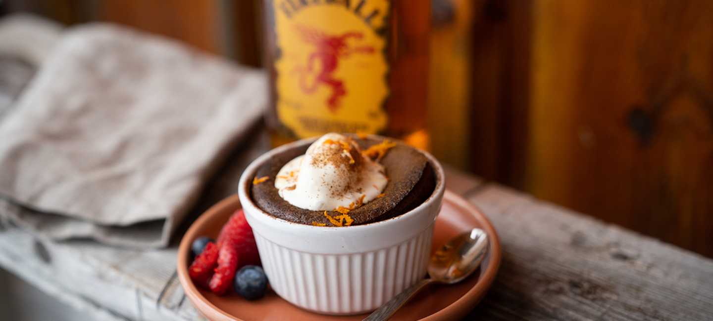 Chokladfondant med Fireball och egen vaniljglass