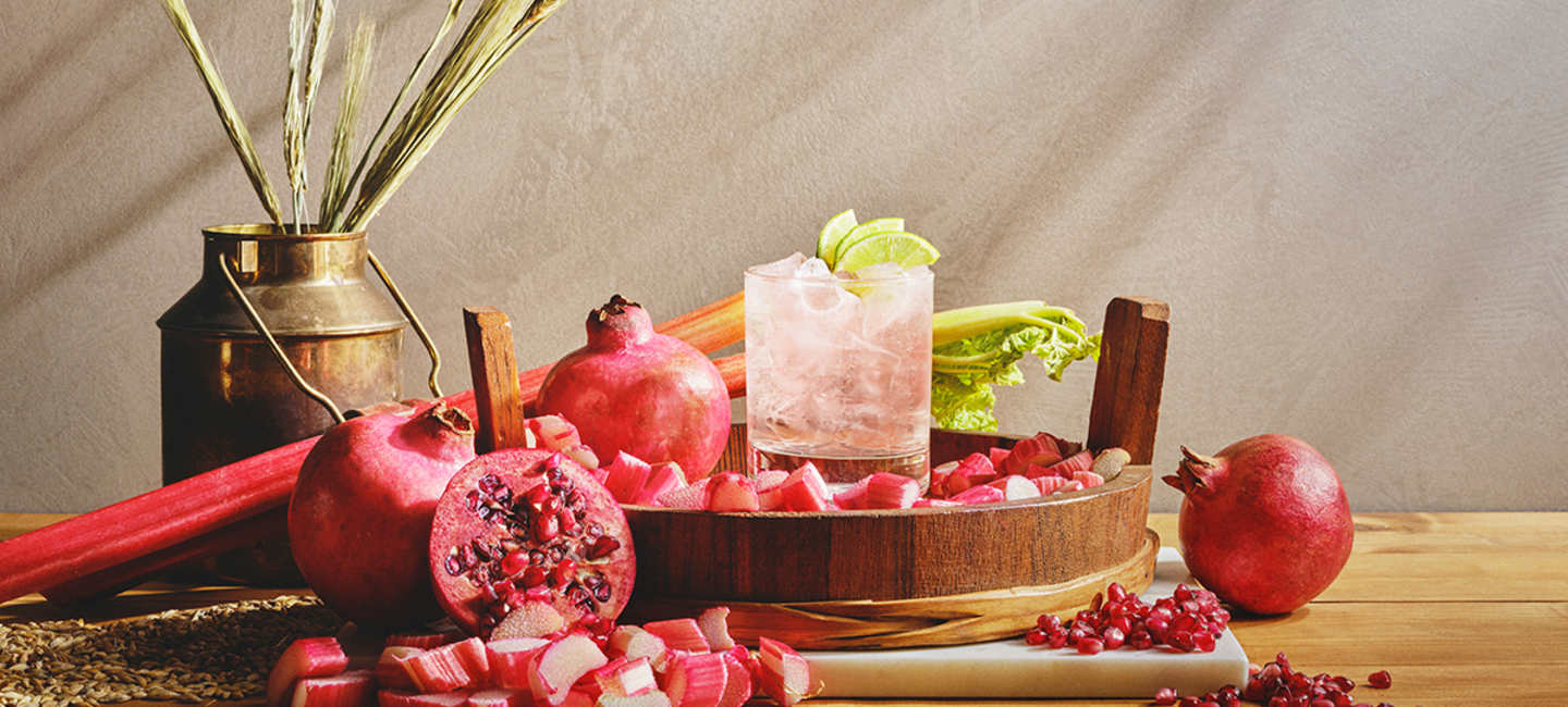 Rosé & Rose med granatäpple och rabarber