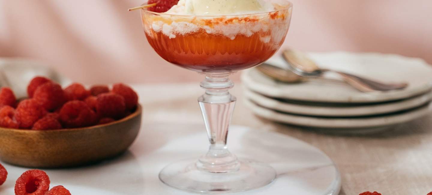 Raspberry mimosa med Amarula Raspberry