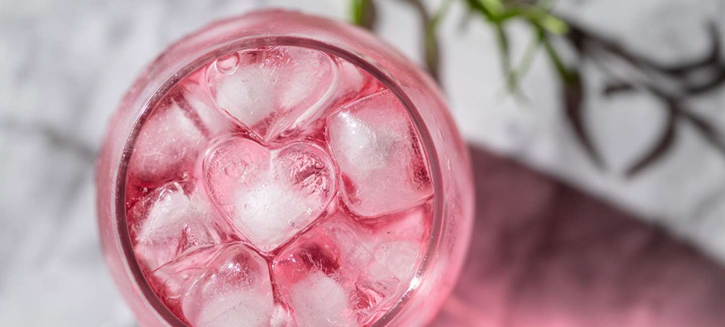 Rosa drinkar till alla hjärtans dag