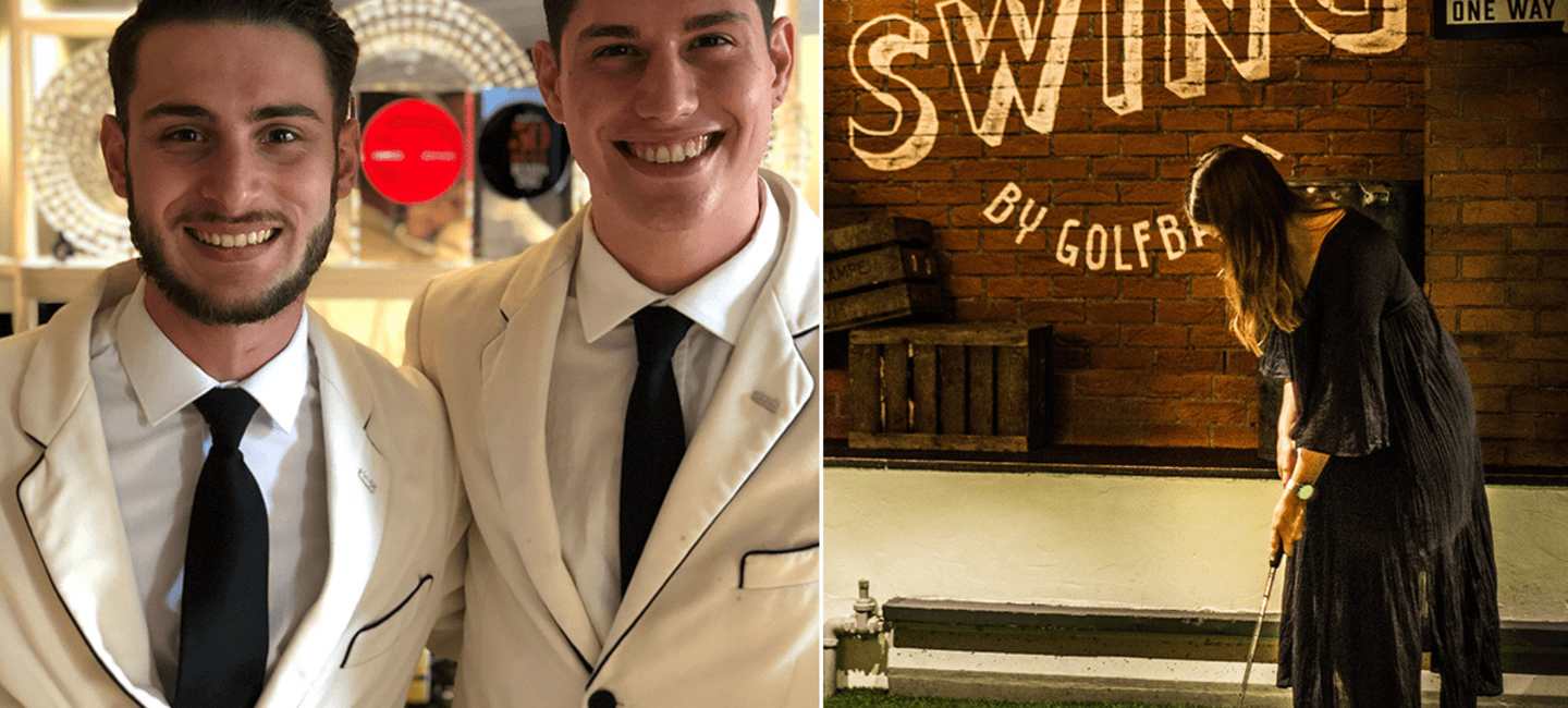 Bartendrarna Luca Cicalese och Andrea Di Chiara på Swing by Golfbaren