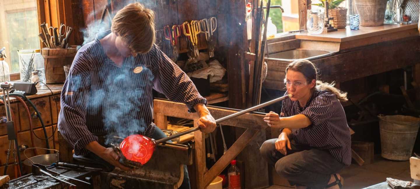 Glasblåsare på Skansen