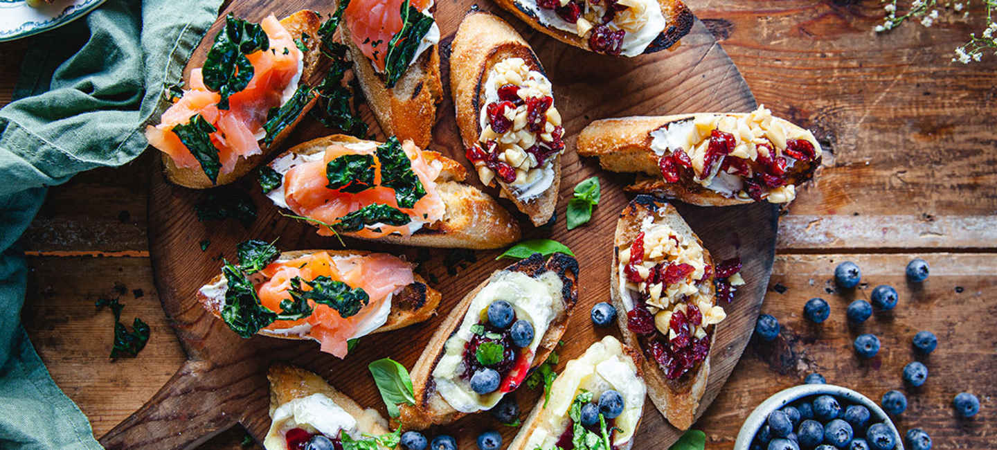 3 sorters crostini