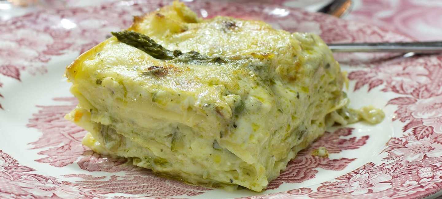 Vegetarisk lasagne bianco med zucchini