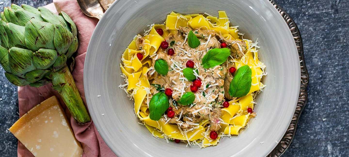 Krämig pasta med vilt