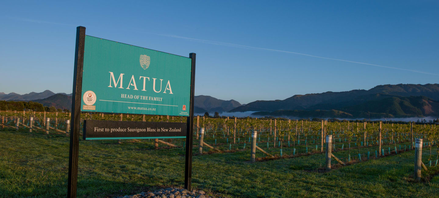 Matua Marlborough viinitilan kyltti