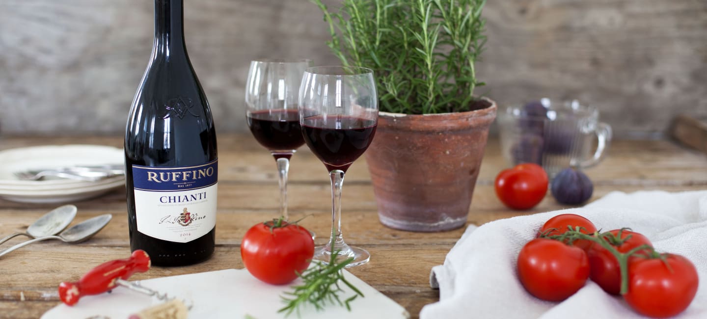 Ruffino Chianti sopii tomaattiruoille