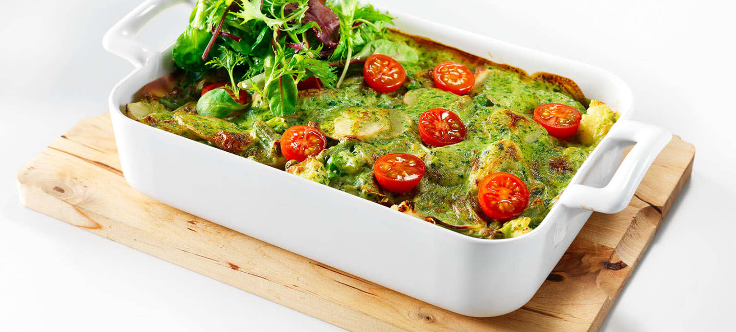 Peruna-kasvislasagne + viinisuositus