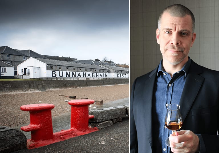 Destilleriet Bunnahabhain på Islay och skribenten Daniel Winter