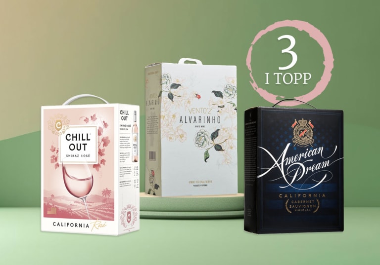 3 bra bag-in-box, viner.