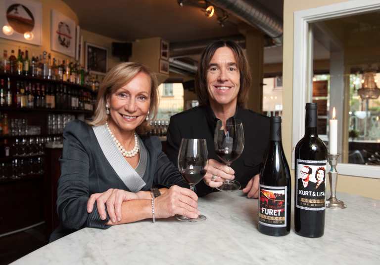 Per Gessle och Marilisa Allegrini med viner ur Per Gessle Selection
