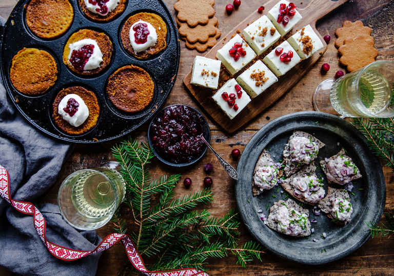 Tre smarriga glöggtilltugg med både salta och söta smaker