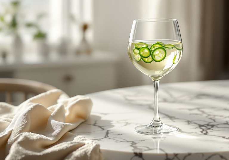 Jalapeño Sauvignon Blanc - skivad jalapeño i vitt vin.