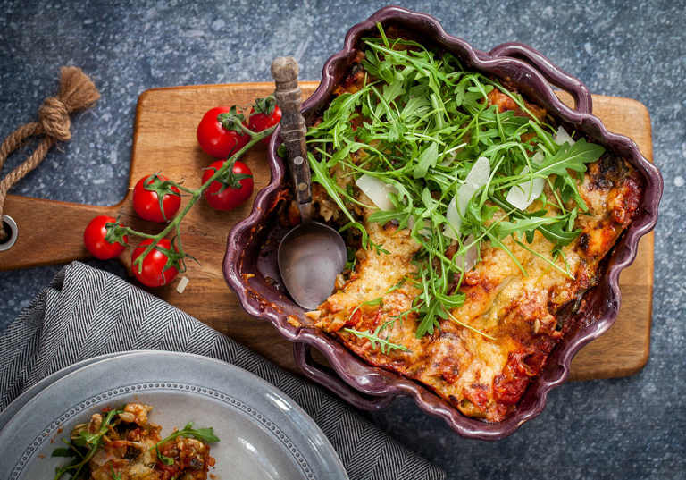 Lasagne med solroskärnor och parmesan