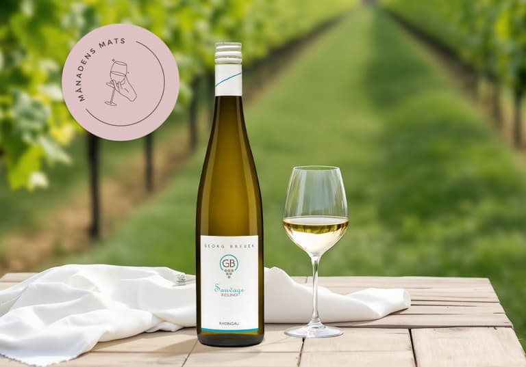 Månadens Mats i september: Georg Breuer Riesling Sauvage.