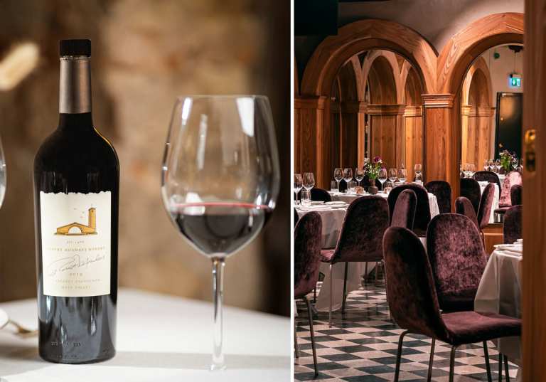 Robert Mondavis Cabernet Sauvignon på bankvalvet på Bank Hotel.
