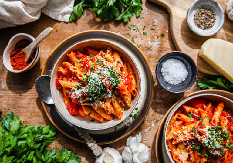 Pasta Arrabiata.