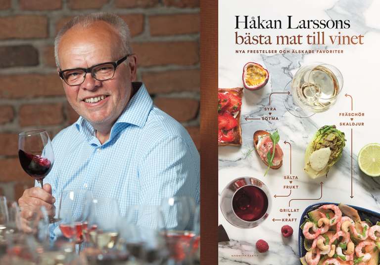 Mat- och dryckesjournalisten Håkan Larsson med sin bok