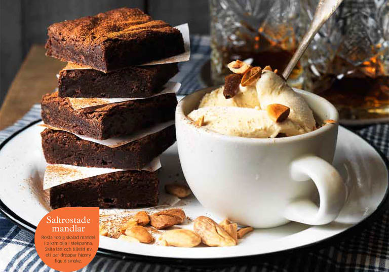 Brownie med Benchmark no. 8 whiskeyglass