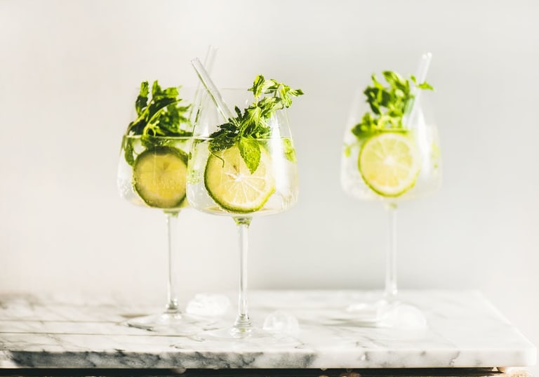 Tre glas Sparkling Mojito