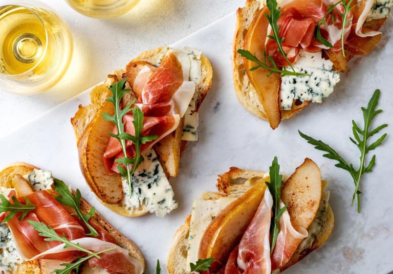 crostini med parmaskinka