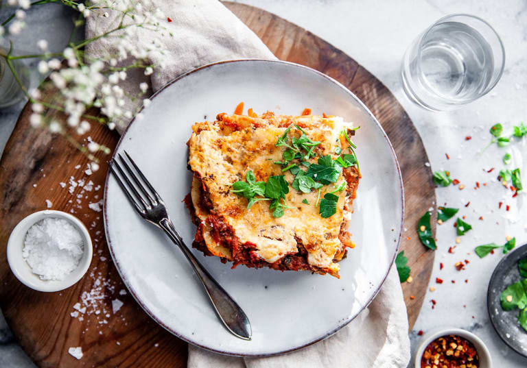 Mustig lasagne kryddad med chili