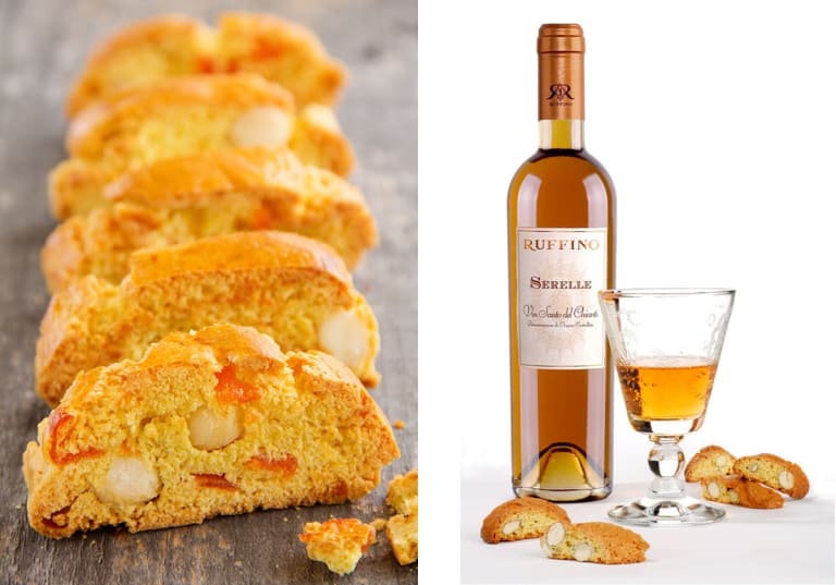 Mandelbiscotti och Ruffino Serelle