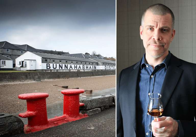 Destilleriet Bunnahabhain på Islay och skribenten Daniel Winter