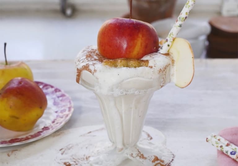 Appelpaj-milkshake med calvados