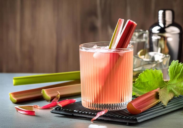 Rhubarb Paloma