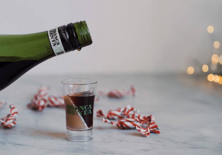 Menta Rula, shot med Brancamenta