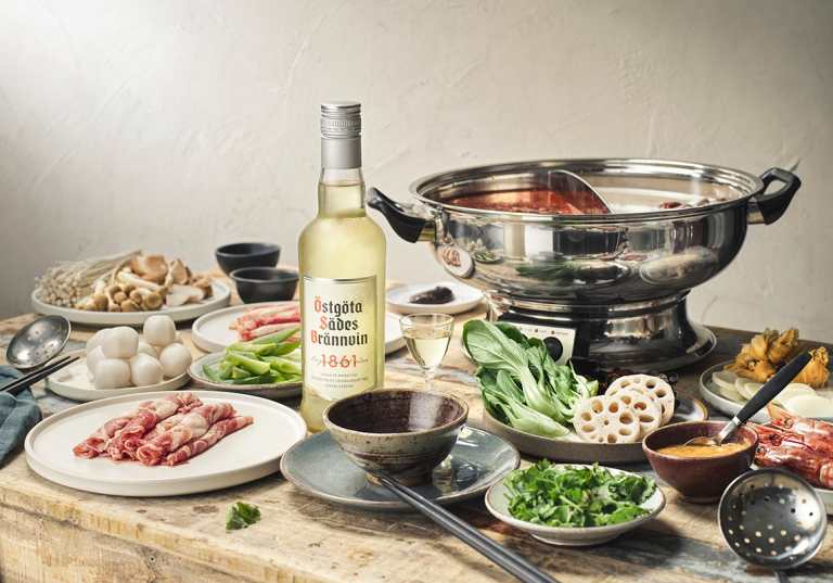 Hot pot med Östgöta Sädesbrännvin