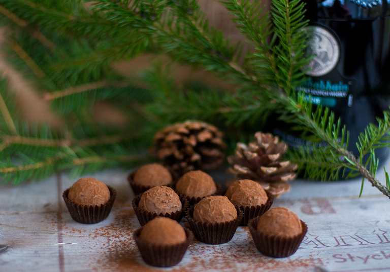 Chokladtryffel med rökig whisky