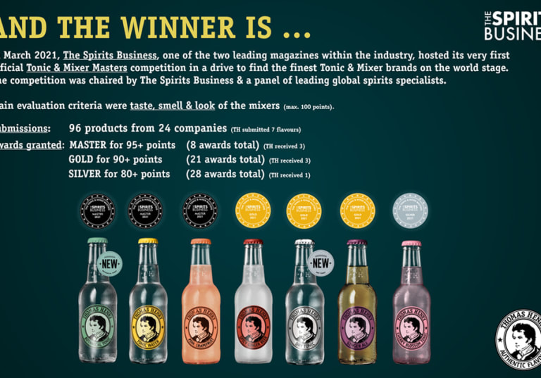 Thomas Henry tonic & mixers vinnare av The Spirits Business Awards