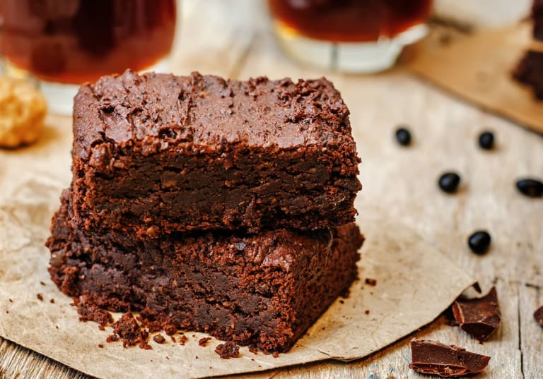 Vegansk kladdkaka utan socker.