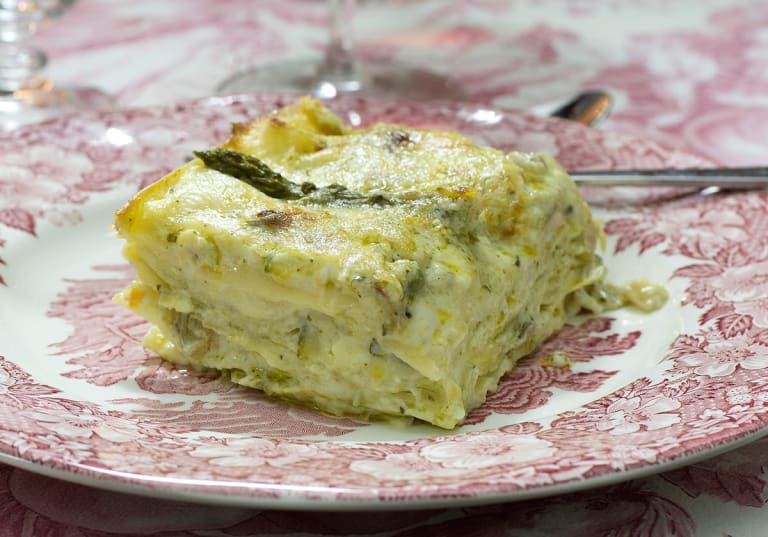 Vegetarisk lasagne bianco med zucchini