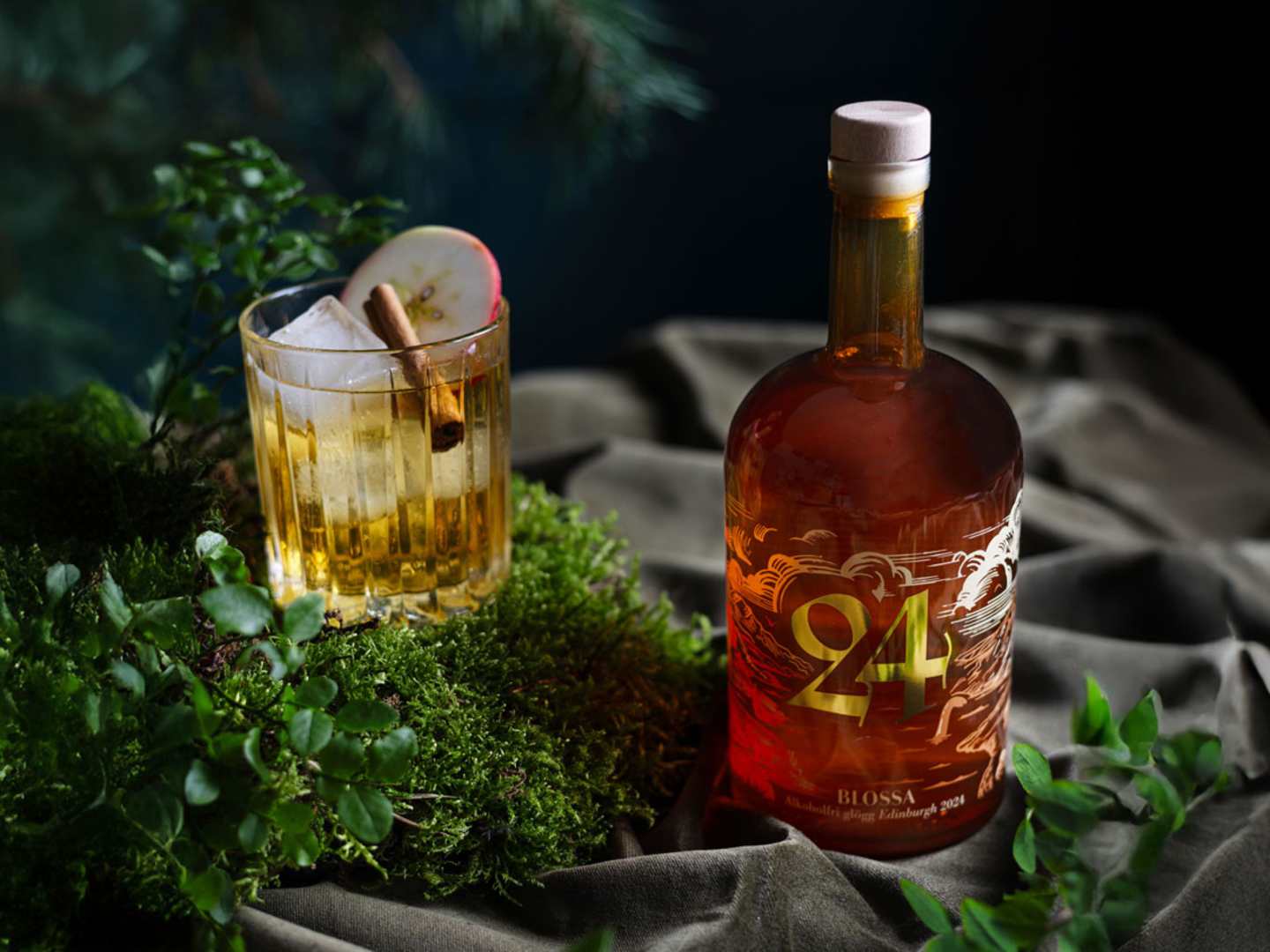 Äppeldrink med Blossa 24.