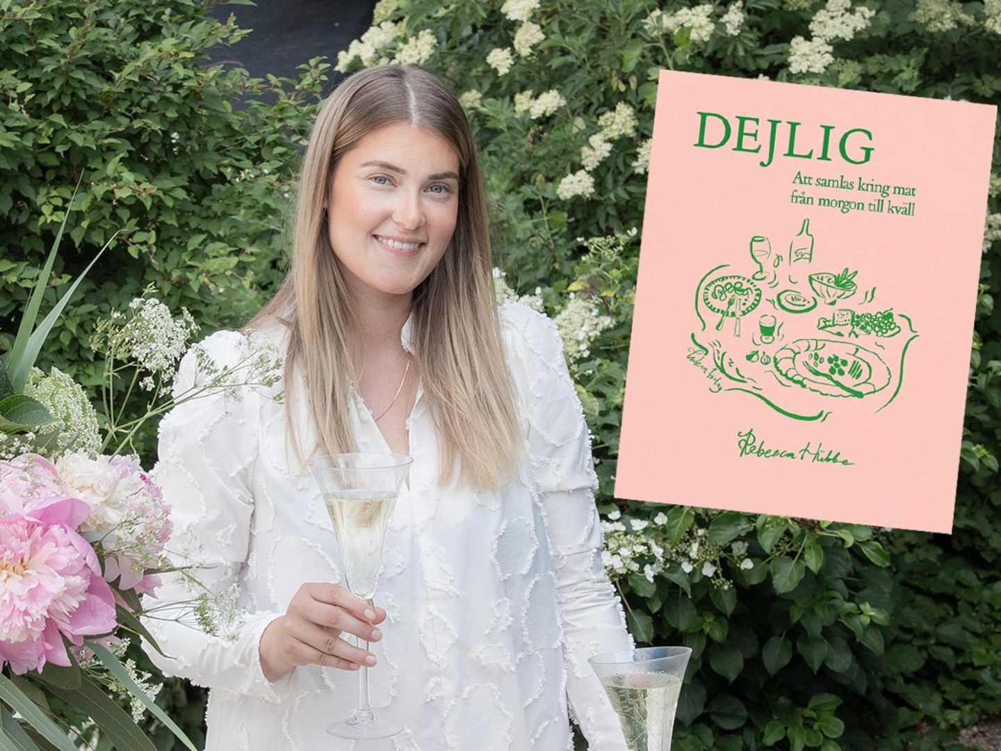 Rebecca Hübbe med bokomslag Dejlig