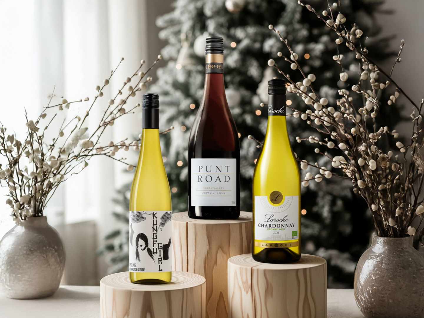Tre goda viner till julbordet.