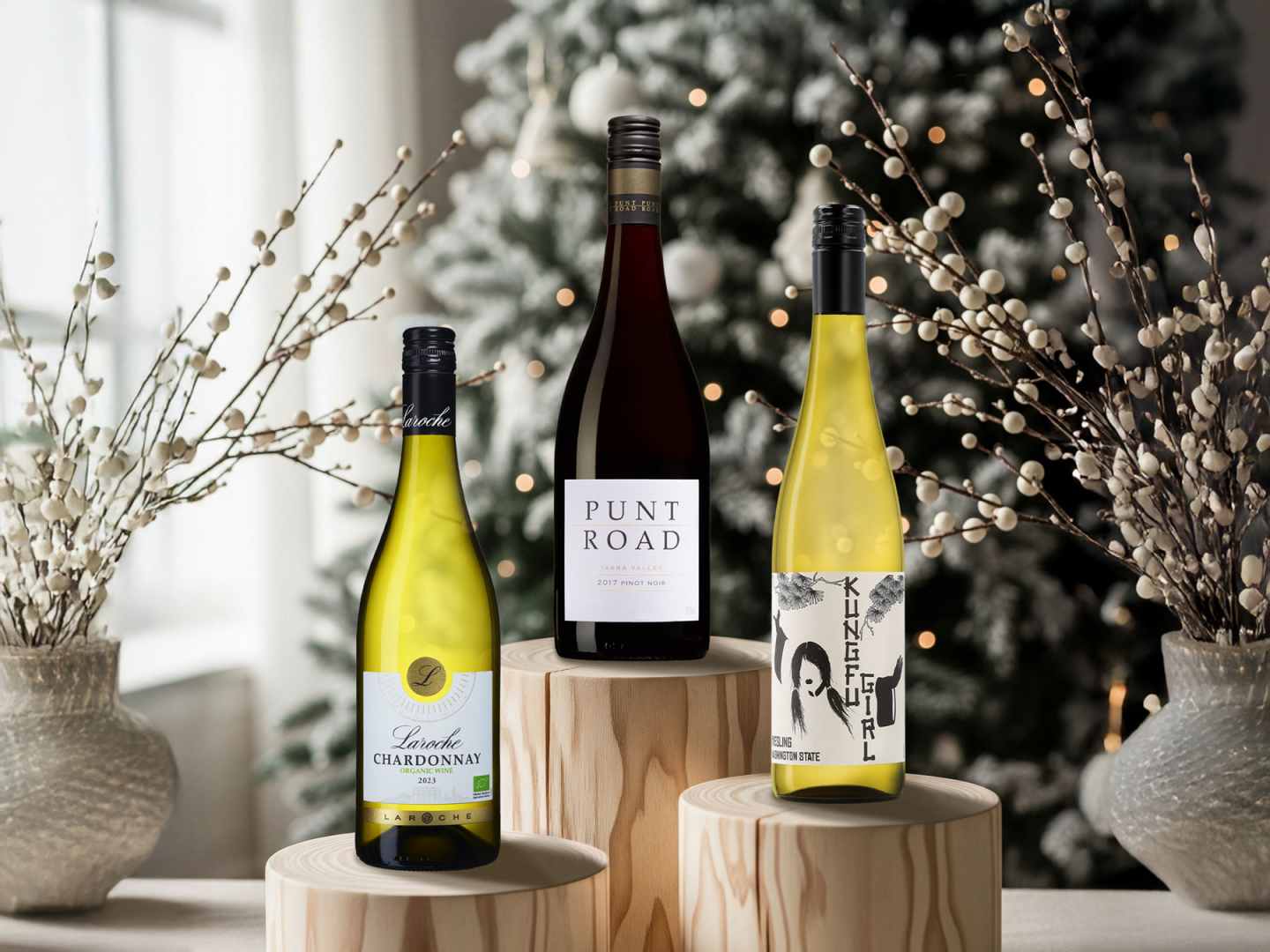 Tre goda viner till julbordet.