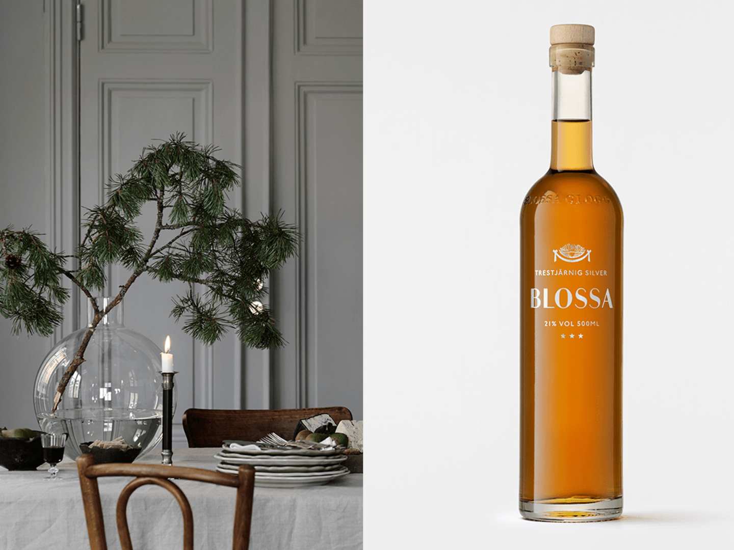 Blossa Trestjärnig Silver