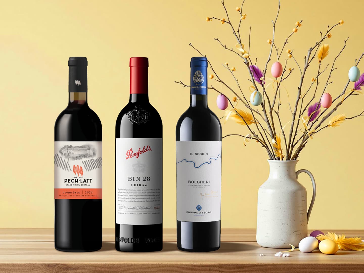 3 goda rödviner till påsklammet.