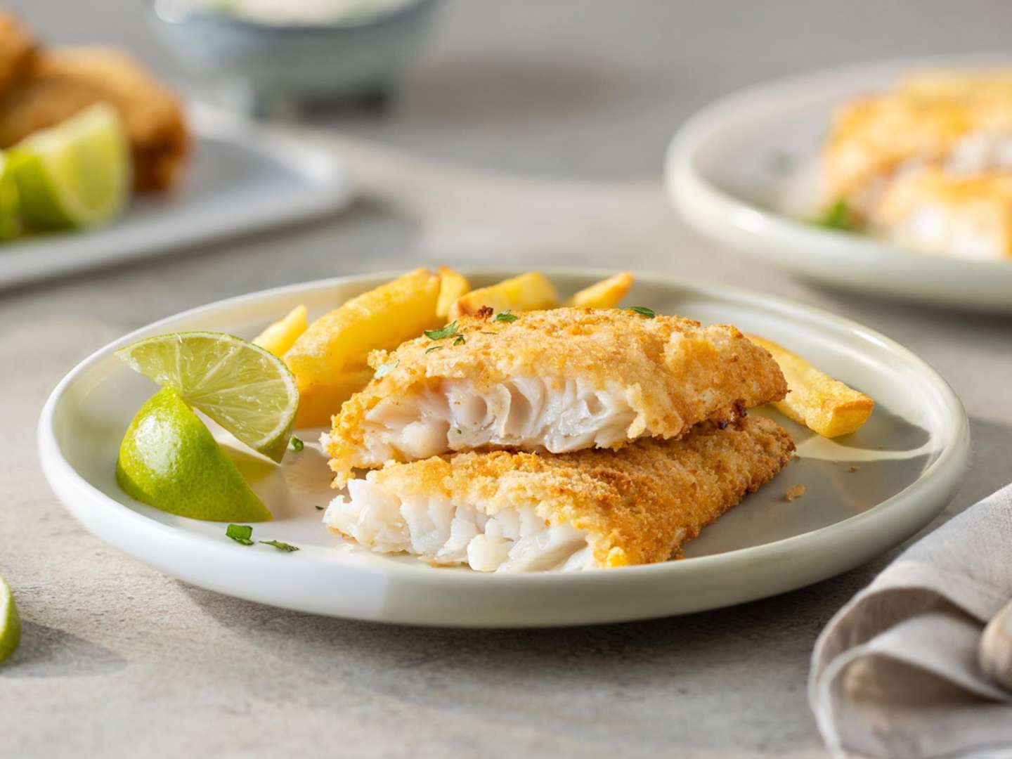 Panerad torsk, recept för airfryer.