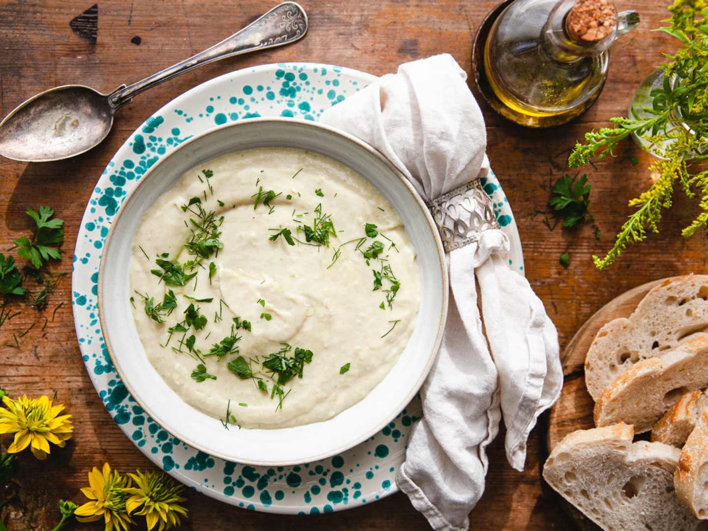 Krämig vichyssoise.